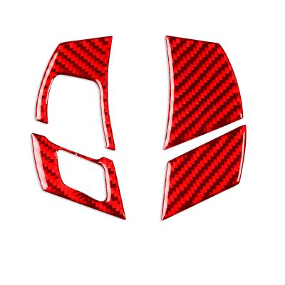 Car Wheel Media Button Cover Trim Compatible with Toyota Camry 2007 2008 2009 2010 2011 Accessories,Voice Control Button Decoration Carbon Fiber Interior (Type C)