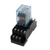 MY4NJ Mini Power Relay 4NO 4NC 14 Pins AC/DC 12V 24V 36V 48V 110V 220V 380V Coil with DIN Rail Mounting Socket for General Purpose Applications (110V-AC) view 4