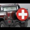 15 inch Swiss Flag Print Spare Tire Cover - Universal Tire Protector Fit for Trailer RV Truck SUV Camper Wheel 14"-17" view 2