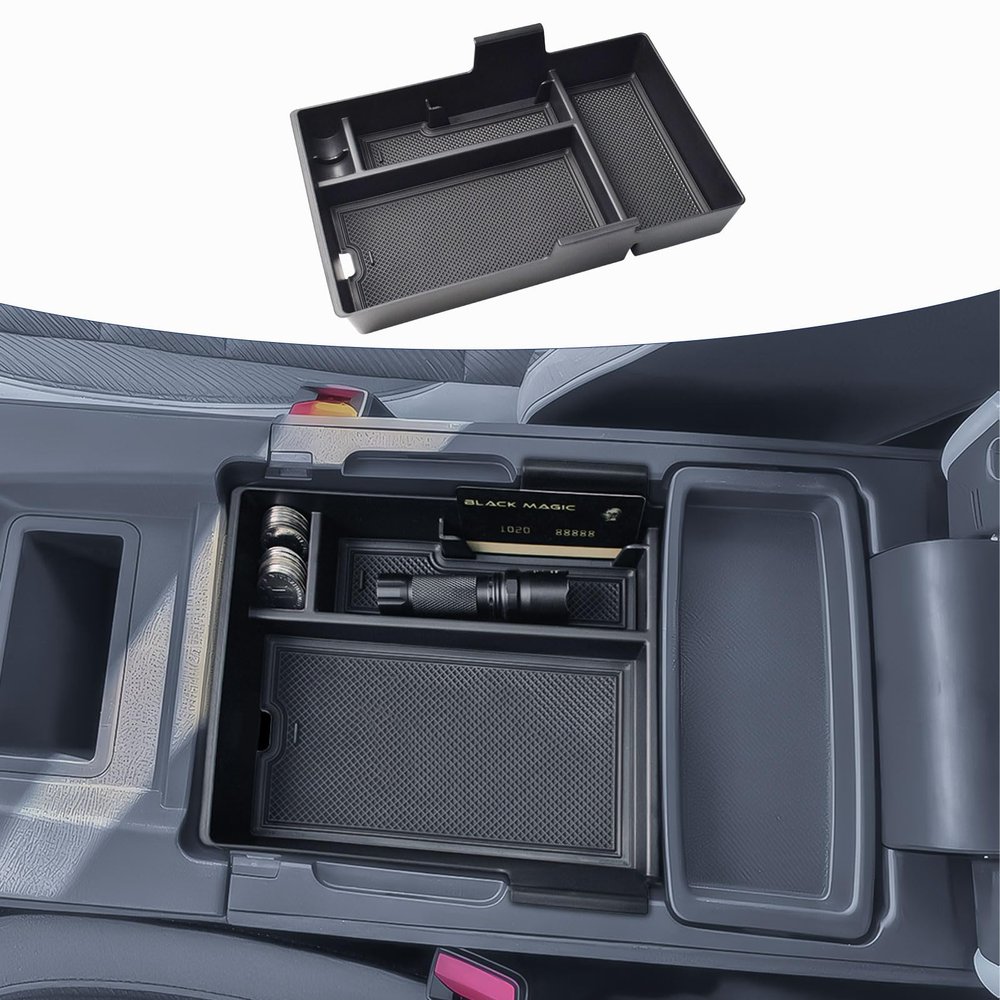 RUNROAD Center Console Organizer Tray Compatible with 2024 2025 2026 Honda Prologue EV / 2024 2025 Acura ZDX Accessories, Armrest Dividers Secondary Storage Box Console Organizer Dashboard Glove Tray