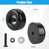 2.5" Trailer Ramp Door Bumper, Round Rubber Bump Stops with Screw Kit for Cargo Trailer Ramp Doors & Truck Gates, Pressure Washers, Air Compressors, Pumps, and More Equipment - 4 Pack view 2
