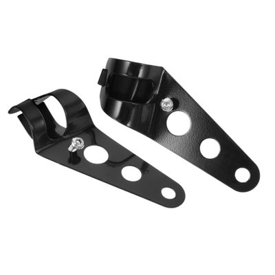 FELTECHELECTR 2Pcs Motorcycle Fork Mount Brackets Front Headlight Holder Compatible with Various Models Precision Crafted Light Mount for Enhanced Night Visibility and Secure Fit