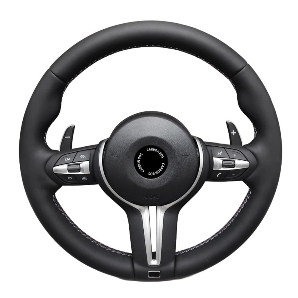 Leather Replacement Steering Wheel Compatible With BMW F01 F02 F30 F31 F34 F10 F11 F07 F20-F23 F32 F06 F12 1 3 5 7 Series(M3)