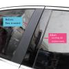 BoxCheer Door and Window Pillar Accessories Fit for Toyota Sienna 2010-2020 Car Printed Chrome Door and Window Pillar Trim, PC Material, Scratch Resistant 6 PCS - Bright Black view 2