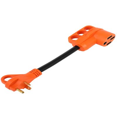 30 Amp to 50 Amp RV Adapter, NEMA TT-30P to 14-50R Female RV Power Adapter with Grip Handle, Durable and Safe ETL Listed 30 to 50 amp RV Adapter for Camper, Heavy Duty 13 inch rv Short Extension Cord