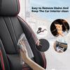 QUFEI Front Seat Covers for Lexus GS 450h 2007-2013,Leather Car Seat Cover,Soft Seat Cushion Covers with Airbag,Waterproof Automobile Seat Protectors for GS 450h(Black Red,Deluxe) view 4