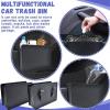 PFHAN Car Garbage Cans for Volvo C70 2. Gen (M) 2008 2009 2010 2011 2012 2013, Portable Rubbish Bin Multipurpose Organizers Storage Gadgets Interior Accessories,A/Beige view 3