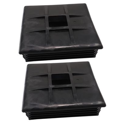 Zerodeko 2pcs 4 Inch RV Bumper End Caps Square Trailer Bumper Plugs Sewer Caps for Camper and RV Travel Trailers