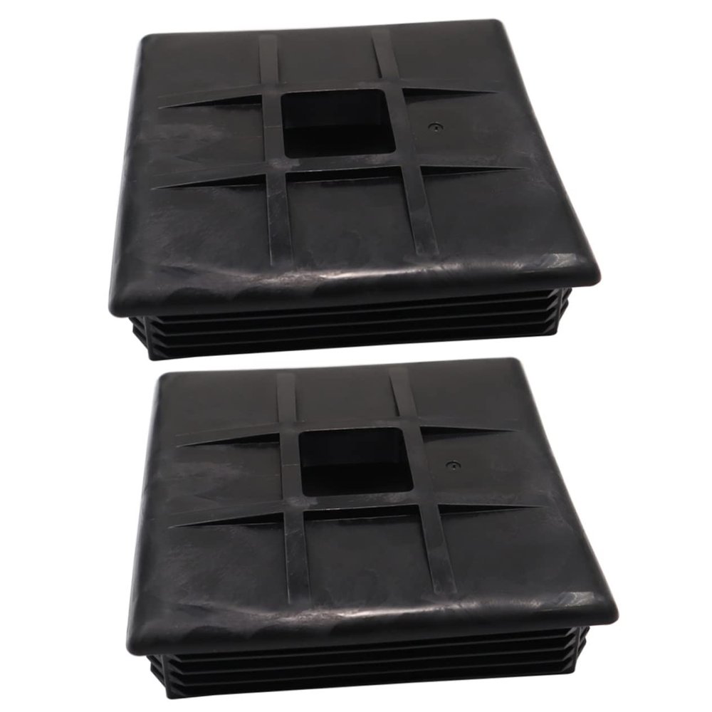 Zerodeko 2pcs 4 Inch RV Bumper End Caps Square Trailer Bumper Plugs Sewer Caps for Camper and RV Travel Trailers