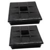 Zerodeko 2pcs 4 Inch RV Bumper End Caps Square Trailer Bumper Plugs Sewer Caps for Camper and RV Travel Trailers view 1