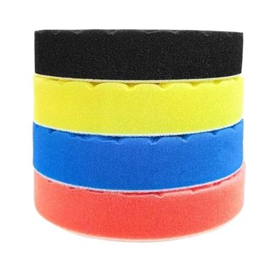 HERYBDCK 3/4/5/6/7inch 5Pcs Car Polishing Pad Kit Set Self-Adhesive Buffing Waxing Sponge Wool Wheel Polishing Pad for Car Polisher Drill