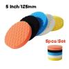 HERYBDCK 3/4/5/6/7inch 5Pcs Car Polishing Pad Kit Set Self-Adhesive Buffing Waxing Sponge Wool Wheel Polishing Pad for Car Polisher Drill view 2