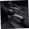 DECHOUS 2pcs Car Seat Gap Filler Organizer Set Cup Holder Carbon Fiber Style Storage Box for Front Seat Compatible SUV and Truck view 3