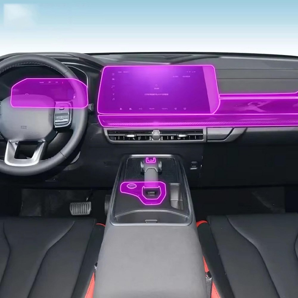 ZEQFEMKL Car interior Center console transparent TPU protective film Anti scratch sticker LCD screen PPF,For Haval X God 2023-2024
