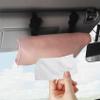 Lyxheth Car Tissue Holder, Tissue Box for Car, PU Leather Sun Visor Napkin Holder with Elastic Strap, Auto Sun Visor Accessory Backseat Tissue Case Holder Universal Fit Most Vehicle Visor (Pink) view 1