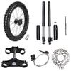 70/100-19 Dirt Bike Front Wheel Tire and Rim 28" Upside Down Front Fork Triple Tree Brake Caliper Master Disc Brake Rotor 15mm Wheel Rim Axle for Razor Trail Pit Pro Bike Offroad Motorcycle Motocross view 1