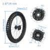 70/100-19 Dirt Bike Front Wheel Tire and Rim 28" Upside Down Front Fork Triple Tree Brake Caliper Master Disc Brake Rotor 15mm Wheel Rim Axle for Razor Trail Pit Pro Bike Offroad Motorcycle Motocross view 2