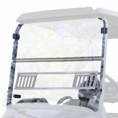 RED DOT Folding Vented 1/4" Clear Acrylic Golf Cart Windshield
