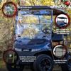 RED DOT Folding Vented 1/4" Clear Acrylic Golf Cart Windshield view 3