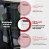 RED DOT Folding Vented 1/4" Clear Acrylic Golf Cart Windshield view 4
