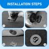 Zikefest 4PCS Car Carpet Fixing Clips, Plastic Carpet Runner, Interior Floor Mat Non-Slip Floor Mat Buckle, Double Layer Foot Pad Buckle Set, Keep Car Mats From Sliding, Universal for Most Cars(Black) view 4