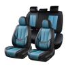 Coverado Car Seat Covers Full Set, Seat Covers for Cars, Car Seat Covers Front Seats and Back Car Seat Protector Waterproof, Leather Car Seat Cushion Universal Fit for Most Cars Black-Blue view 1