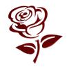 DUSCOKE 3D Rose Car Sticker Decal, Waterproof PVC Auto Bumper Stickers, 3.9'' 3.1'' Cute Flower Car Window Decals, Vehicle Exterior Decoration Accessories for Wall, Mirror, Laptop (Red) view 1