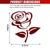 DUSCOKE 3D Rose Car Sticker Decal, Waterproof PVC Auto Bumper Stickers, 3.9'' 3.1'' Cute Flower Car Window Decals, Vehicle Exterior Decoration Accessories for Wall, Mirror, Laptop (Red) view 2