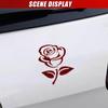 DUSCOKE 3D Rose Car Sticker Decal, Waterproof PVC Auto Bumper Stickers, 3.9'' 3.1'' Cute Flower Car Window Decals, Vehicle Exterior Decoration Accessories for Wall, Mirror, Laptop (Red) view 3