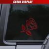 DUSCOKE 3D Rose Car Sticker Decal, Waterproof PVC Auto Bumper Stickers, 3.9'' 3.1'' Cute Flower Car Window Decals, Vehicle Exterior Decoration Accessories for Wall, Mirror, Laptop (Red) view 4