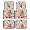 Funny Cartoon Kangaroo Zoo Printed Car Floor Mats Set of 4 - Universal Car Accessories Vehicle Interior Mats for Cars Trucks SUVs Full Set view 1