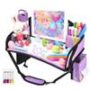 WENRENER Kids Travel Tray for Car Airplane - Toddler Car Seat Table Tray, Road Trip Essentials for Boys & Girls, Carseat Lap Desk for Kids Road Trip Activities (Purple Mermaid) view 1
