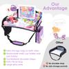 WENRENER Kids Travel Tray for Car Airplane - Toddler Car Seat Table Tray, Road Trip Essentials for Boys & Girls, Carseat Lap Desk for Kids Road Trip Activities (Purple Mermaid) view 3