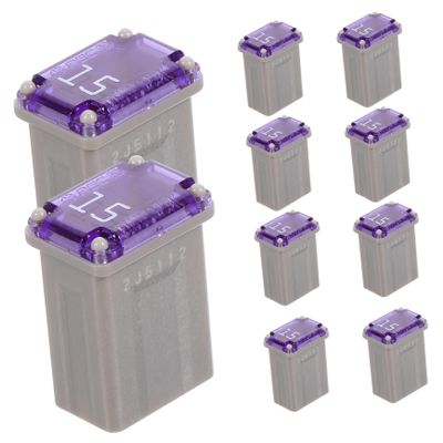 PRETYZOOM 15 Amp Micro Car Fuse Kit 10-Piece Automotive Safety Fuses for Cars RVs and Trucks Easy Identification