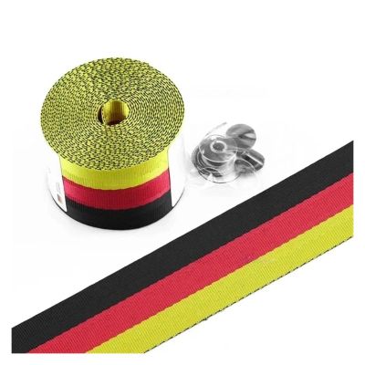3.6M*4.8CM Car High-Strength Auto Seat Belt Webbing Fabric Racing Car Modified Seat Safety Belts Harness Strap(Germany)
