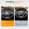 Hoolcar Center Console Steering Wheel Cover Dashboard Panel Trim Decor Fit for Jeep Grand Cherokee 2014-2020, Carbon Fiber view 3