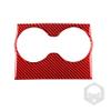 Carbon Fiber Car Rear Row Back Seat Water Cup Holder Panel Cover Sticker Decoration Trim Compatible with Dodge Charger 2015-2023 2016 2017 2018 2019 2020 2021 2022 Interior Trim Accessories Red - B view 2