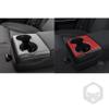 Carbon Fiber Car Rear Row Back Seat Water Cup Holder Panel Cover Sticker Decoration Trim Compatible with Dodge Charger 2015-2023 2016 2017 2018 2019 2020 2021 2022 Interior Trim Accessories Red - B view 3