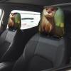 FHEBNDS Cute Otter Car Headrest Cover 2 Pcs Universal Soft Washable Car Seat Head Rest Protector Elastic Breathable Auto Interior Decor Front & Rear Seat Headrest Pads view 2