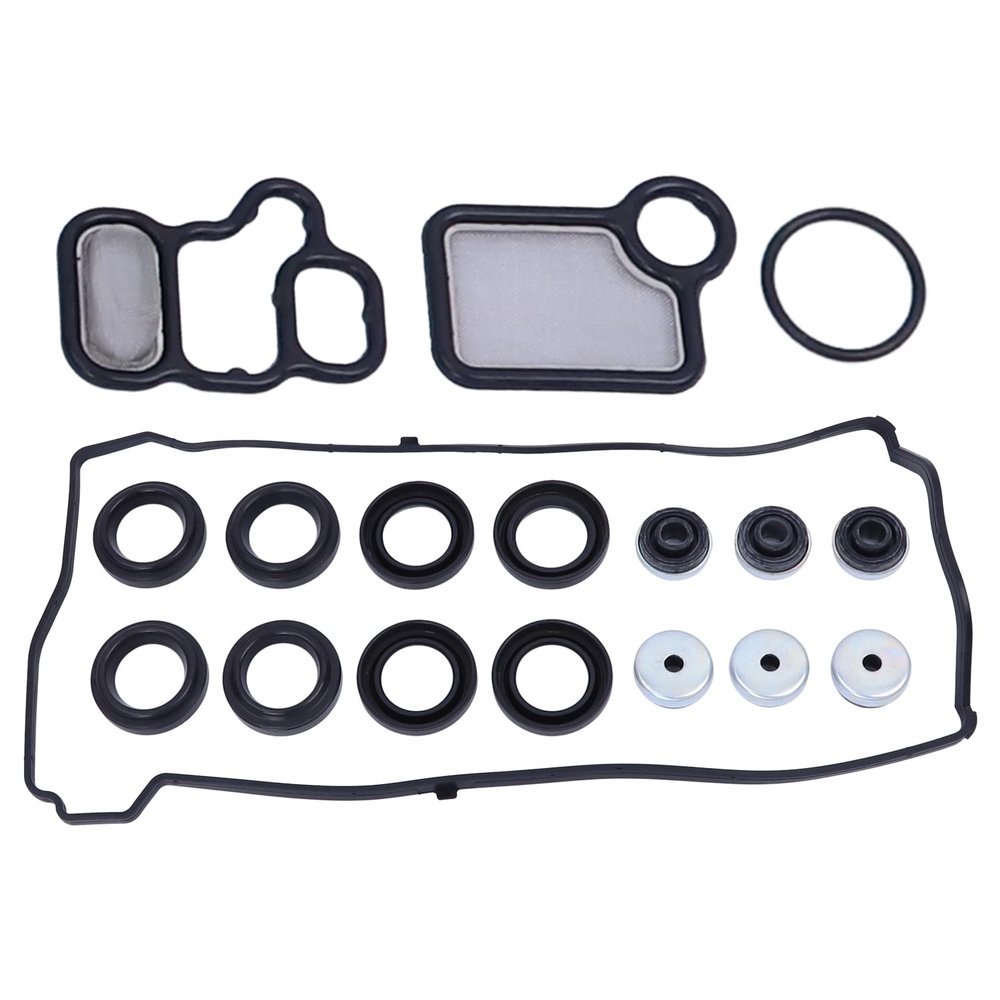 VS50614R Valve Cover Gasket Set Compatible with 2002-2015 Accord Civic CR-V Element Crosstour (VS50614R & 15845-RAA-A01 VTEC Gasket)