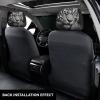 FHEBNDS Black and White Tiger Car Headrest Cover 2 Pcs Universal Soft Washable Car Seat Head Rest Protector Elastic Breathable Auto Interior Decor Front & Rear Seat Headrest Pads view 3