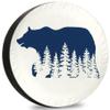 RUUEESTAR Wilderness Bear Forest Camper Spare Tire Cover Unleash Adventure with Our Van Camping Accessories, Boasting Weatherproof, Dustproof for All Tires 15 Inch view 1