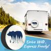 RUUEESTAR Wilderness Bear Forest Camper Spare Tire Cover Unleash Adventure with Our Van Camping Accessories, Boasting Weatherproof, Dustproof for All Tires 15 Inch view 2