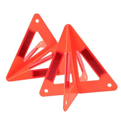 HOLIDYOYO Sign Kit 2 Sets Road Reflective Triangle Car Safety Red Reflective Warning Triangle Kit