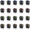 20pcs/lot On-Off Control 4 Colors Push Button Switch 3 Pin 12V 20A Amps Car Truck Rocker Round Toggle LED Switch(Green) view 1
