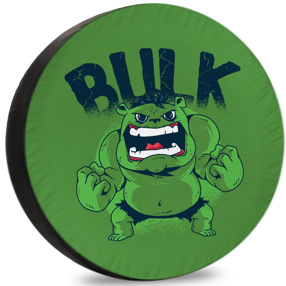 RUUEESTAR Bear Bulk Spare RV Tire Cover Funny Elevate Your Ride with Our SUV Camping Accessories Weatherproof Defense for RV, SUV Outdoor Travel | 14 Inch