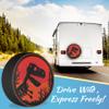 RUUEESTAR Prehistoric Dinosaur Camper Spare Tire Cover Unleash Adventure with Our Van Camping Accessories, Boasting Weatherproof, Dustproof for All Tires 15 Inch view 2