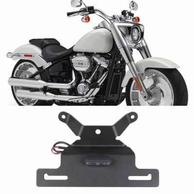 for Fat Boy 114 107 2018-2024 License Plate Holder LED Light Motorcycle Tail Tidy Fender Eliminator Rear Bracket FLFB