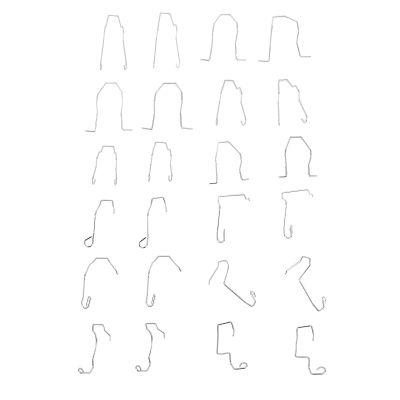 24 Pcs Car Bulb Clip Stainless Steel Car Headlight Clamp Rustproof Universal Fit Headlight Retainer Spring Clip Suitable for H1 H3 H4 H7 Bulbs