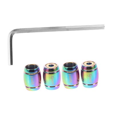 Cabilock 4pcs Valve Stem Caps Breathable Design Tire Air Valve Caps Enhance Vehicle Safety and Aesthetics